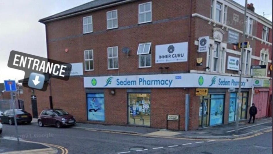 Exterior view of Ink and Indulgence, located at Liverpool, England, GB, showcasing the venue's entrance.