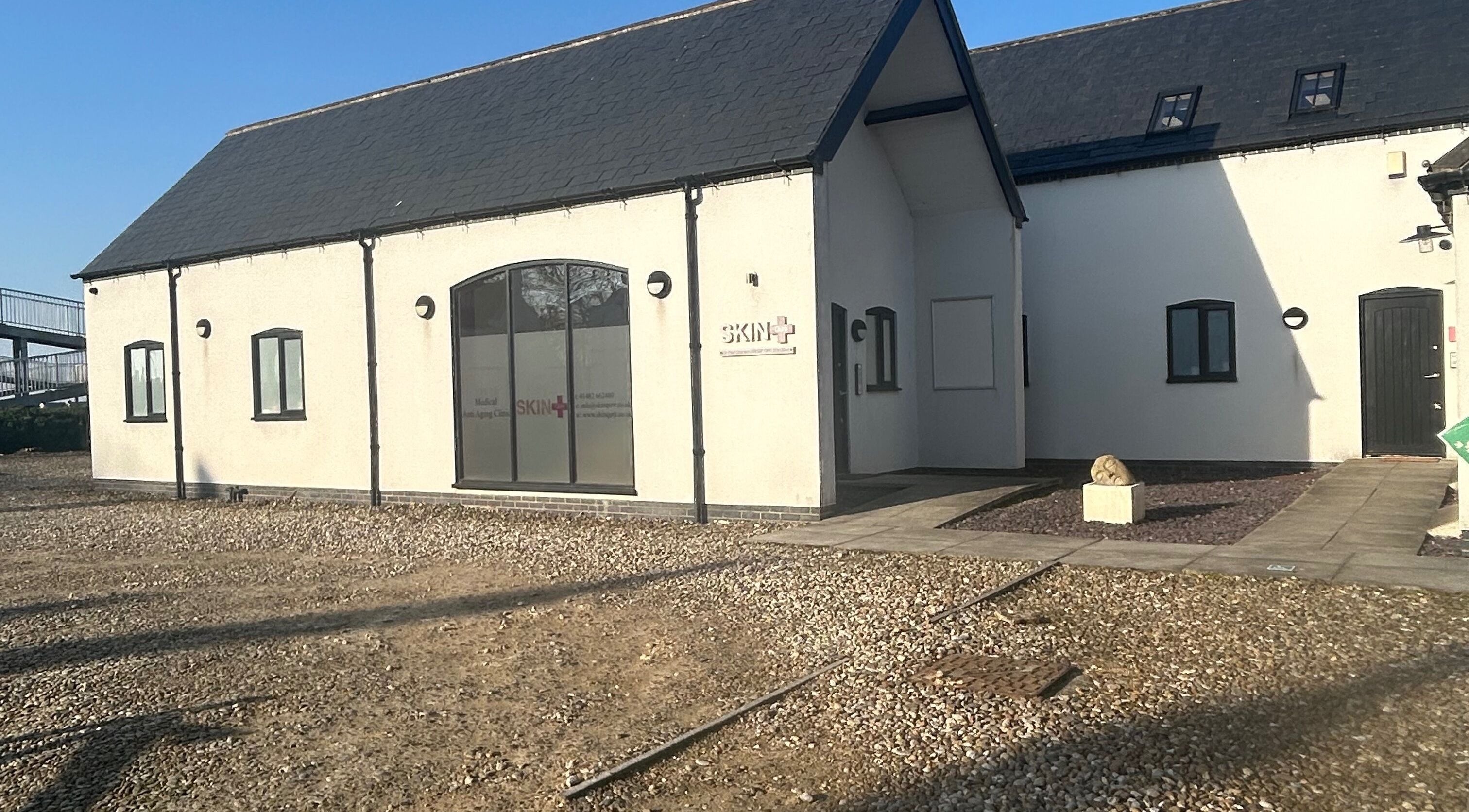 Exterior view of Beverley @ Akina hair salon in Hull, England, GB with modern architecture.