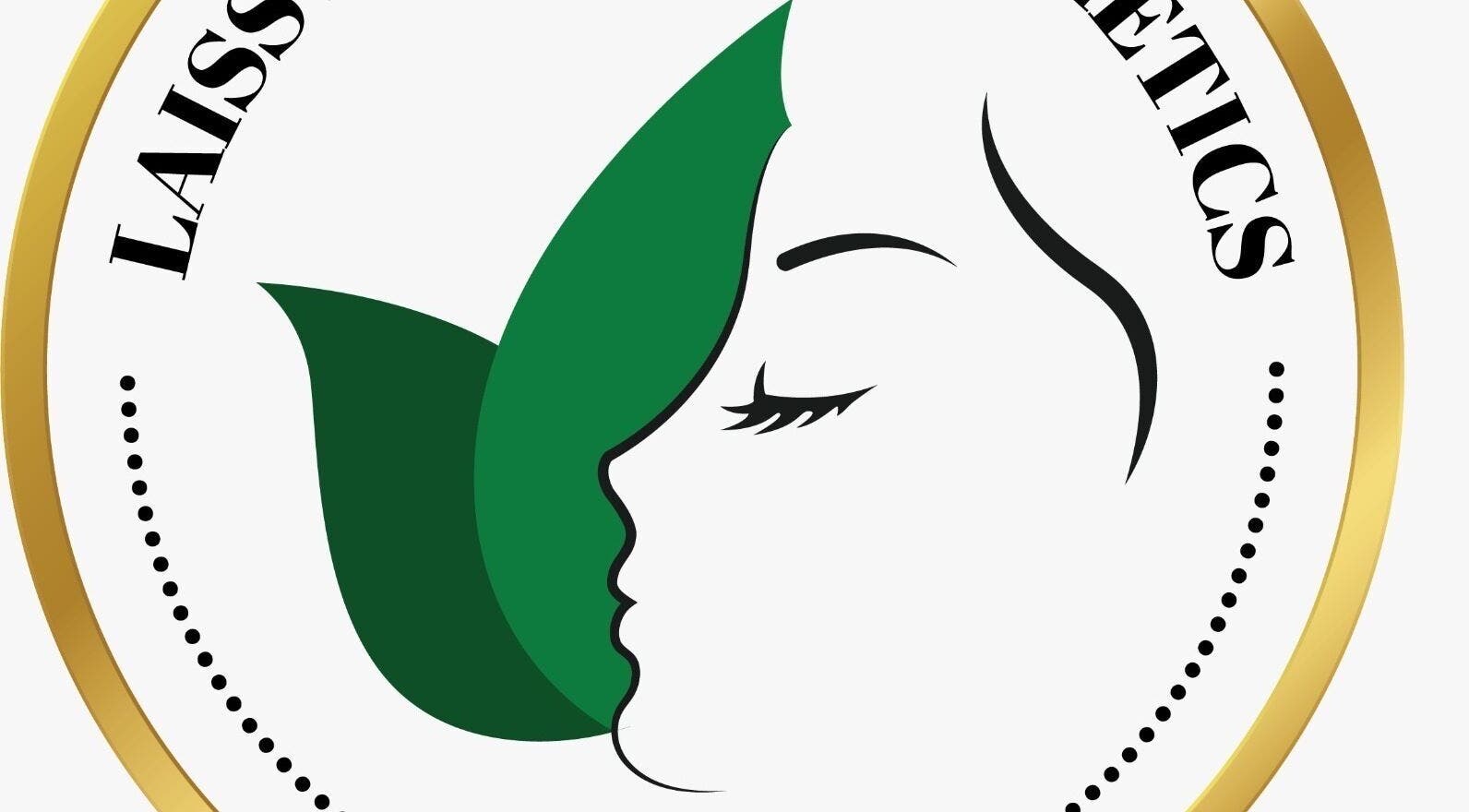 Logo van Laiss beauty and cosmetics in Paramaribo, Paramaribo, SR met blad- en gezichtsdetail.