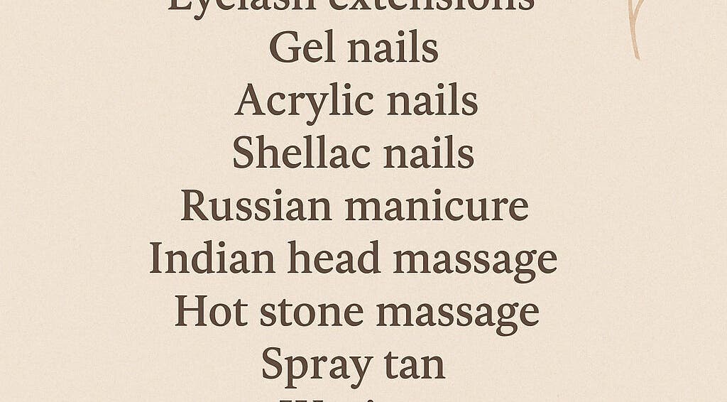 List of services offered by LT Beauty-Mobile Treatments in Studley, England, GB.