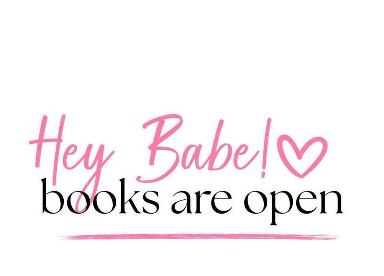 "Hey Babe! Books are open" sign at The Barbie Effect, Kingstown, St. George, VC.
