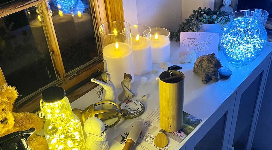 Cozy candles and decor at Authentic Life Wellbeing, Stevenage, England, GB creating a serene atmosphere.