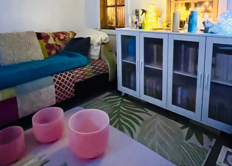 Cozy relaxation room at Authentic Life Wellbeing, Stevenage, England, GB with calming decor and soothing ambiance.