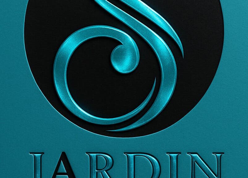 Logo bleu du Jardin secret à Pierrefeu-du-var, Provence-Alpes-Côte d'Azur, FR.