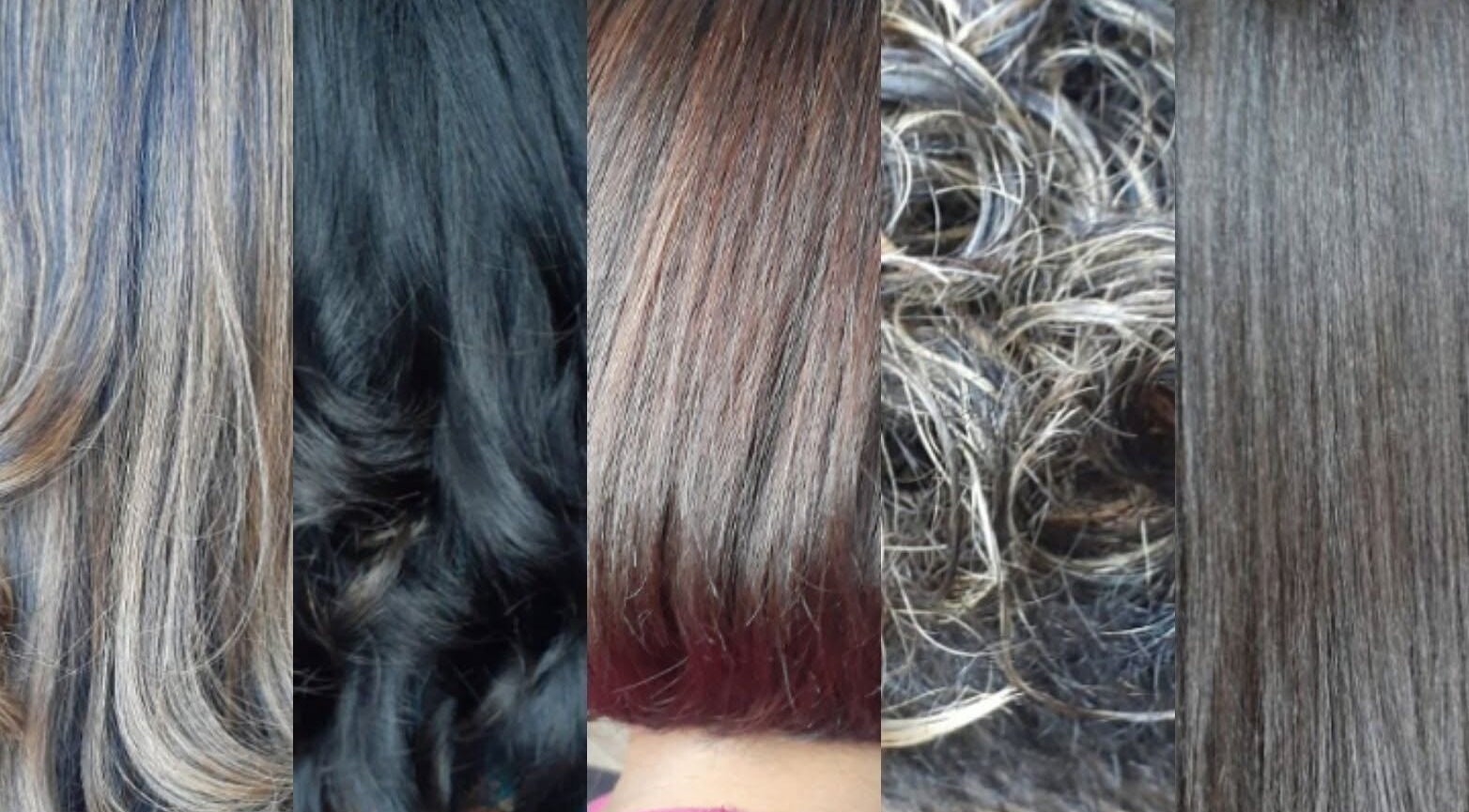 Diverse hair colors and textures at Beauty by Pascalle in Paramaribo Noord, SR showcasing styling variety.