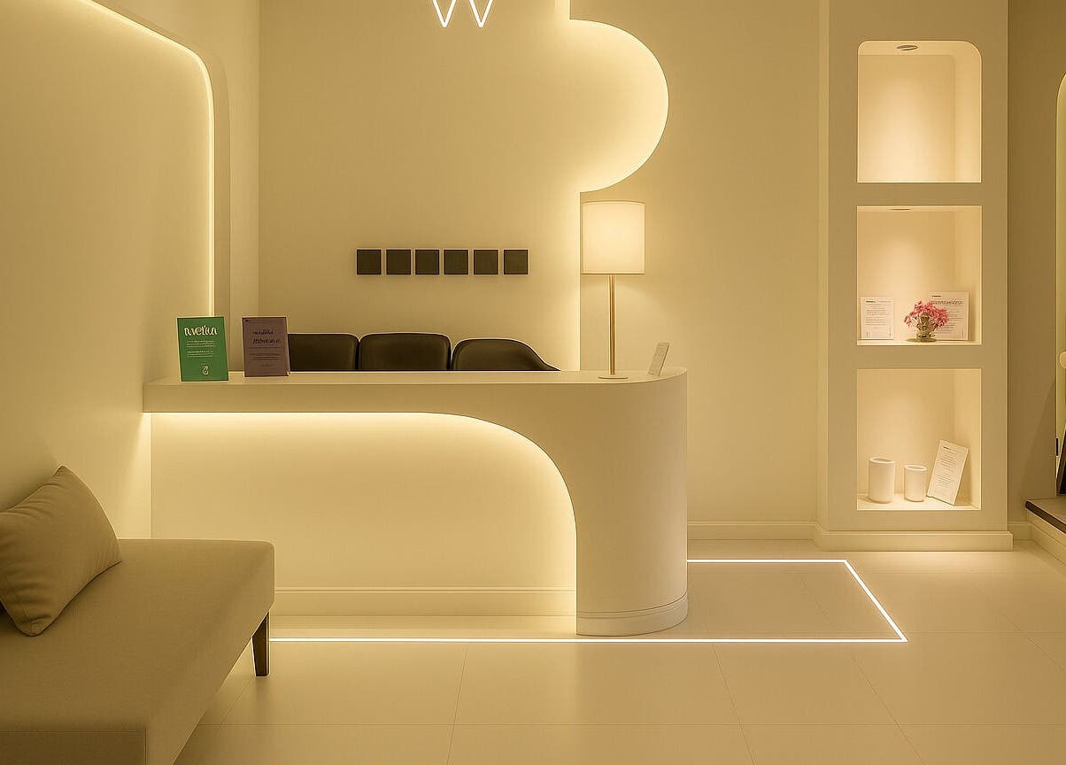 مدخل استقبال فيلفيت سيرينيتي بألوان دافئة في الرياض, Riyadh Province, SA.