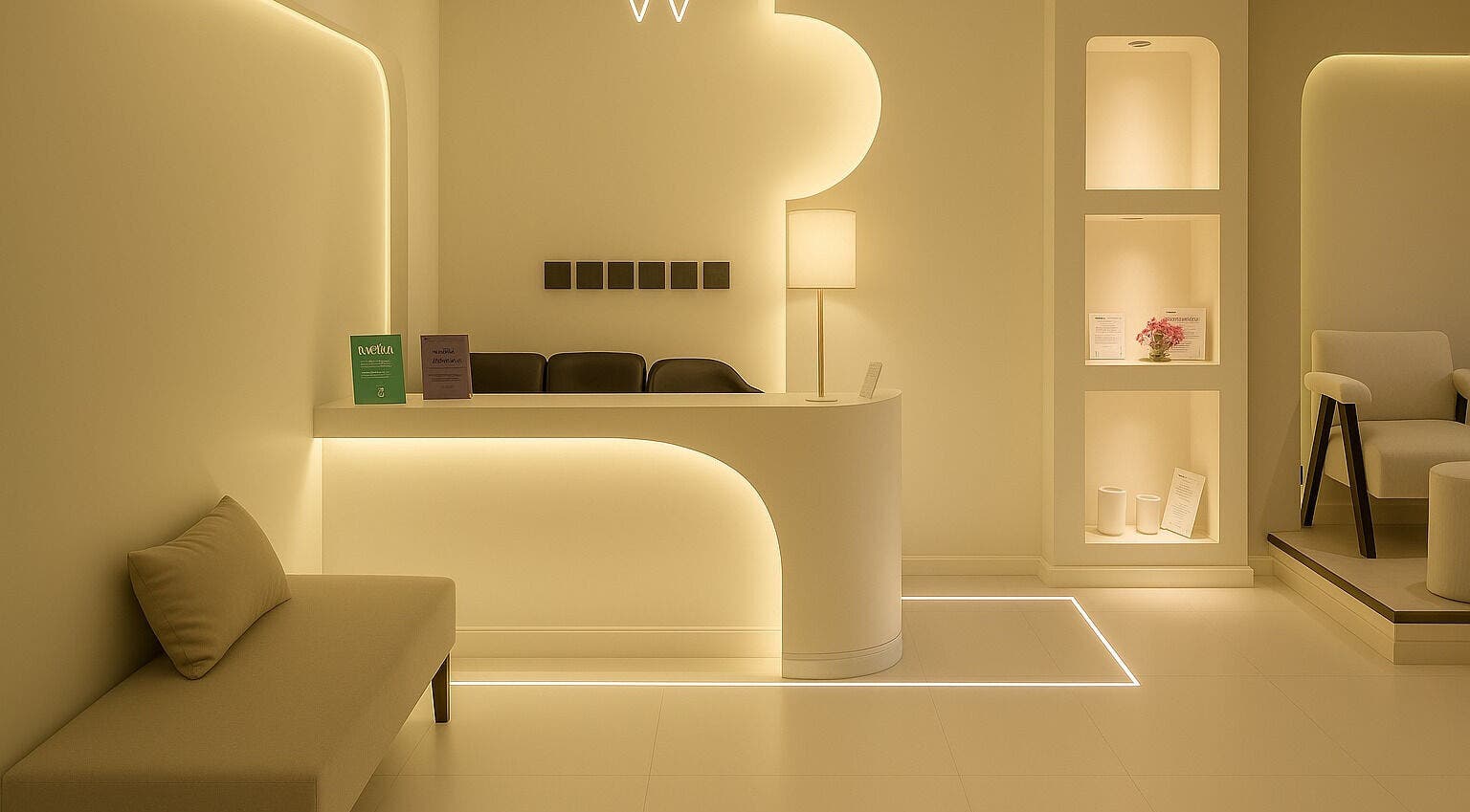 مدخل استقبال فيلفيت سيرينيتي بألوان دافئة في الرياض, Riyadh Province, SA.