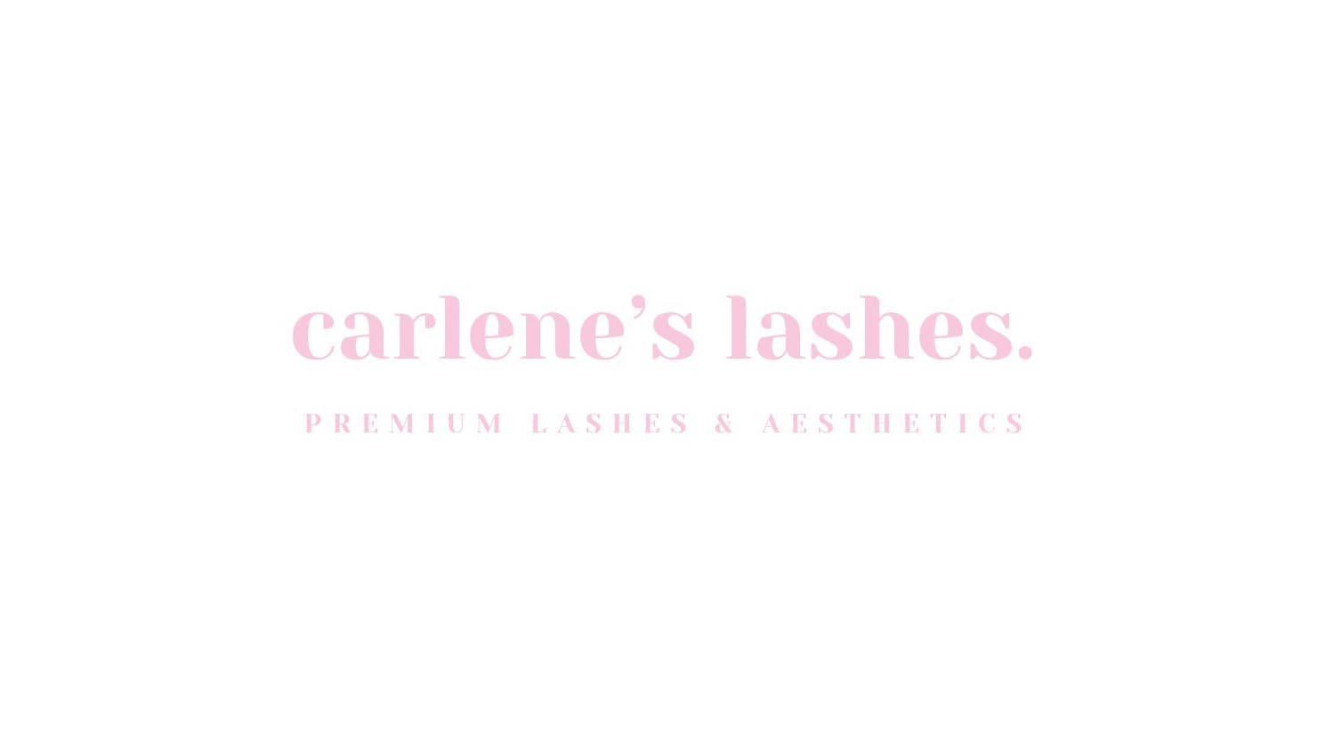 Elegant pink Carlene’s Lashes logo, Courtice, Ontario, CA.