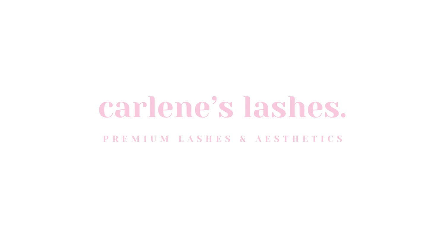 Elegant pink Carlene’s Lashes logo, Courtice, Ontario, CA.
