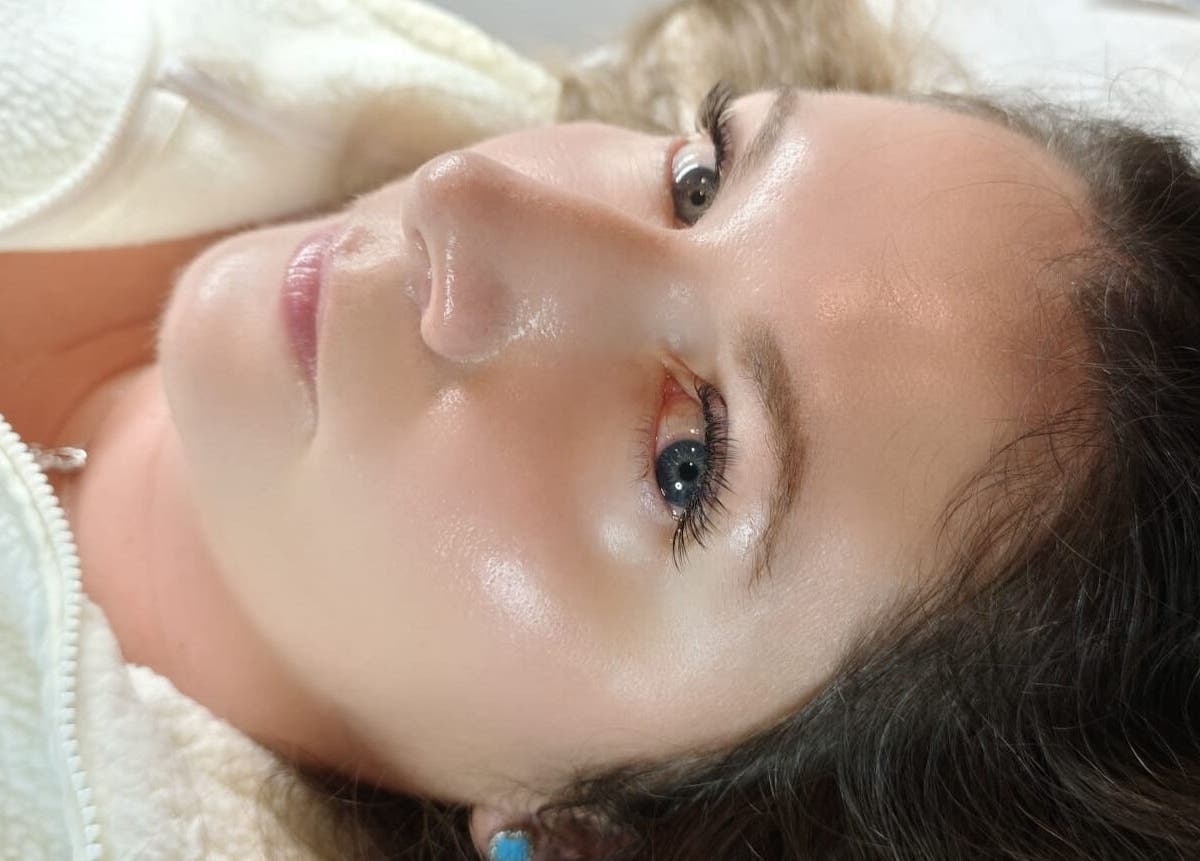 Close-up of eyelash extensions at Lashes by Karina East Preston, East Preston, England, GB.