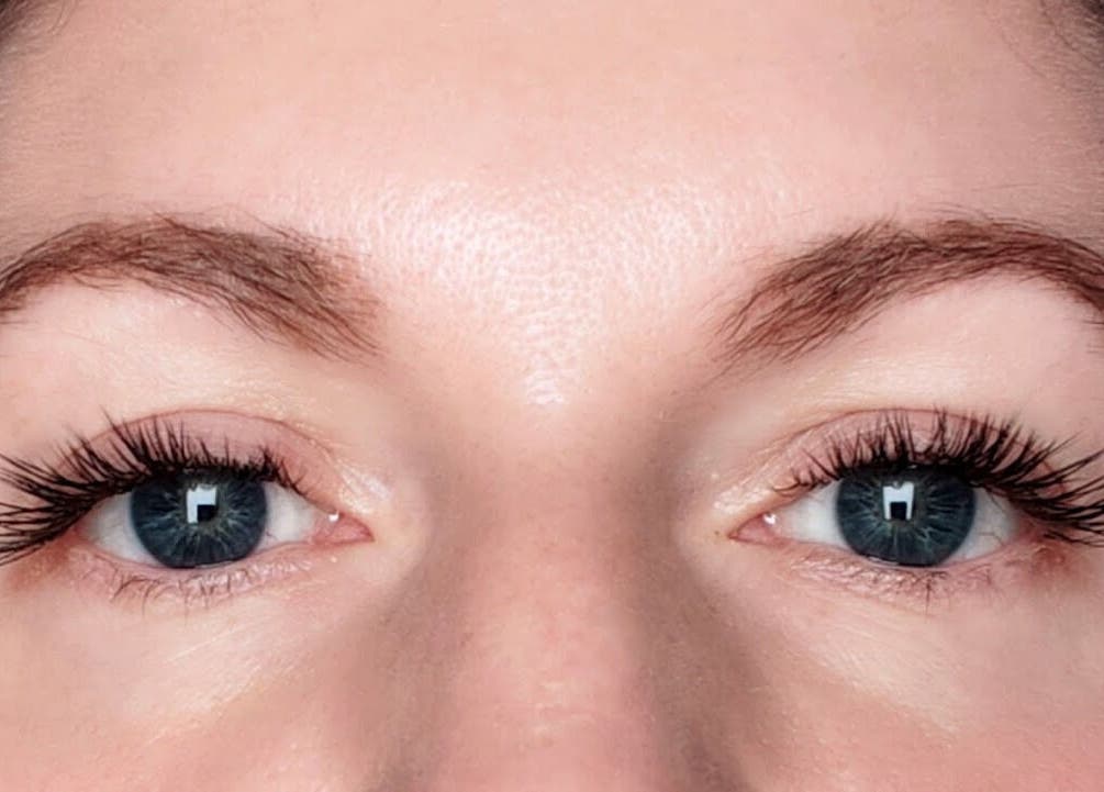 Close-up of expertly applied lashes at Lashes by Karina East Preston, East Preston, England, GB.