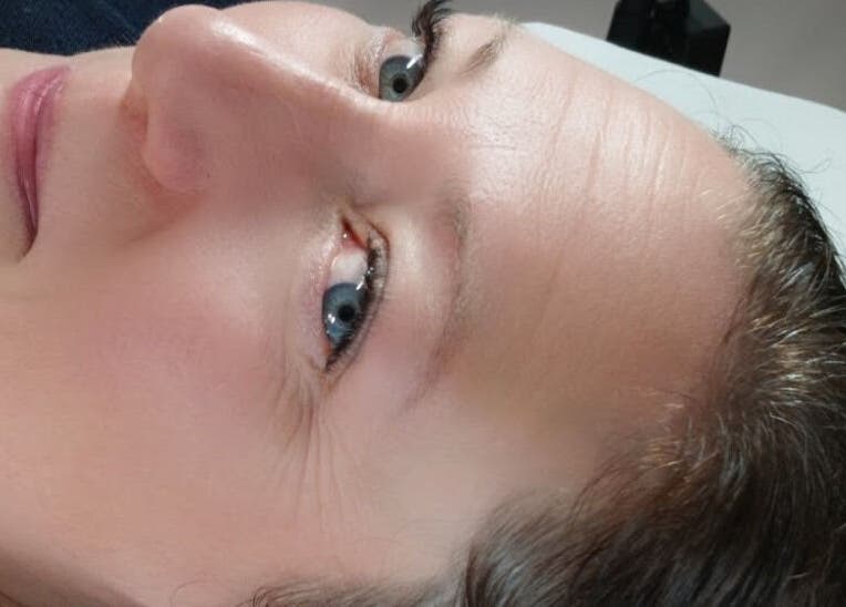 Client with eyelash extensions at Lashes by Karina East Preston, East Preston, England, GB.