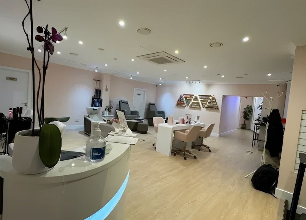 Spacious and elegant interior of Hampstead Medspa, London, England, GB, showcasing a relaxing atmosphere.