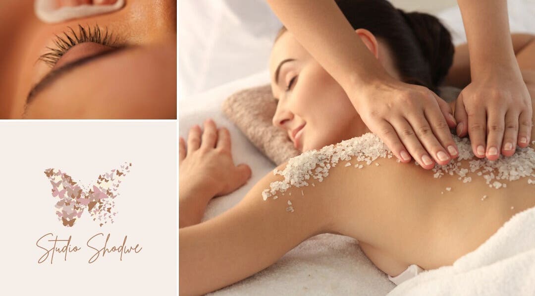 Relaxing spa treatment at Mayra Gama, Houston, Texas, US, featuring a gentle salt scrub massage.