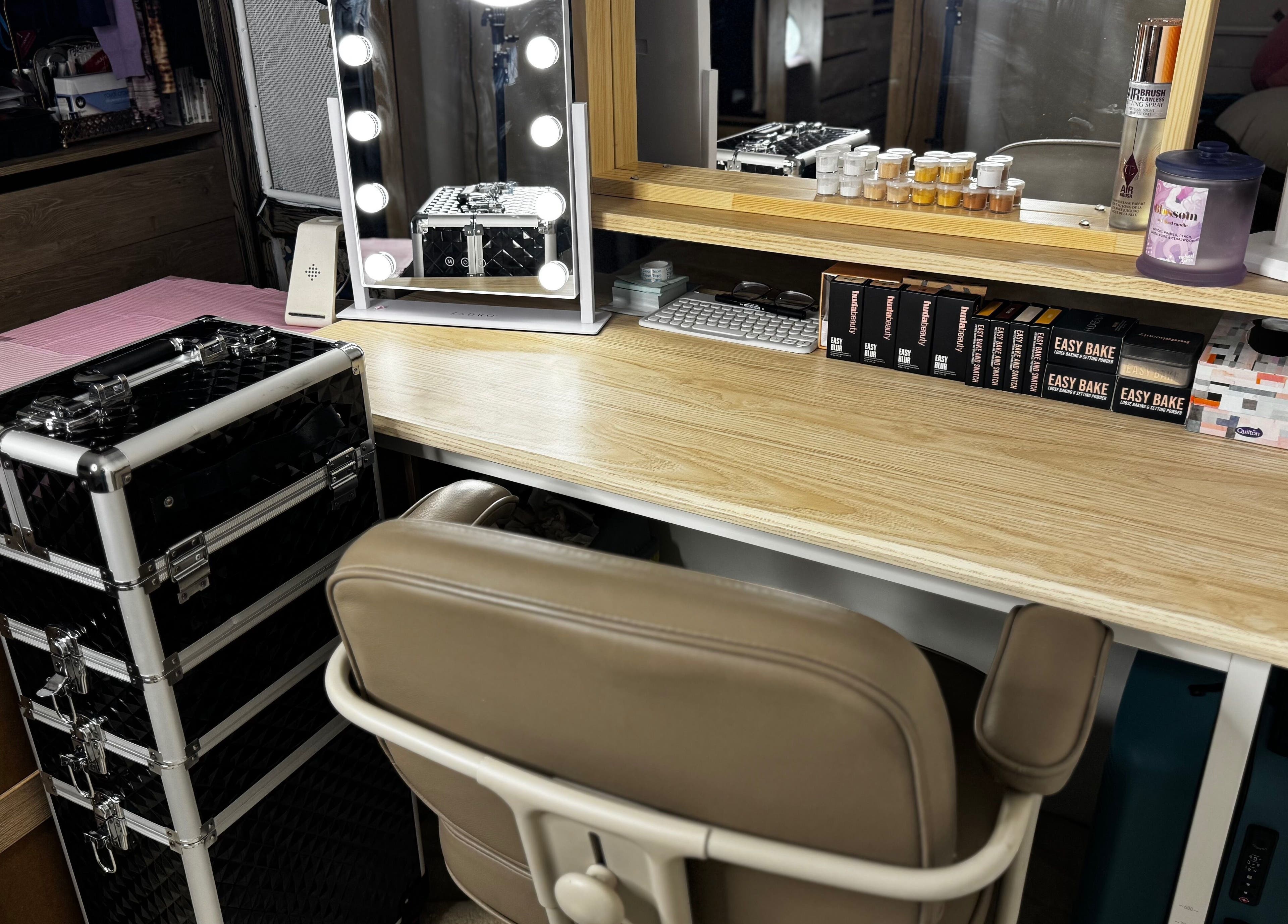 Majestix Creations beauty setup with elegant vanity in Marsden Park, New South Wales, AU.