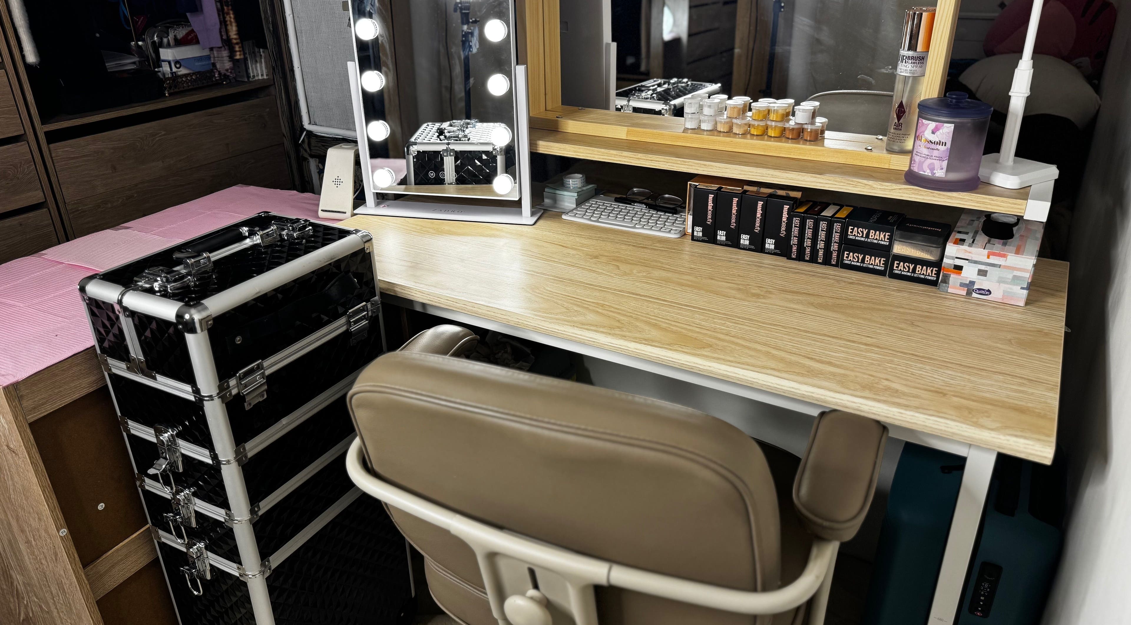 Majestix Creations beauty setup with elegant vanity in Marsden Park, New South Wales, AU.