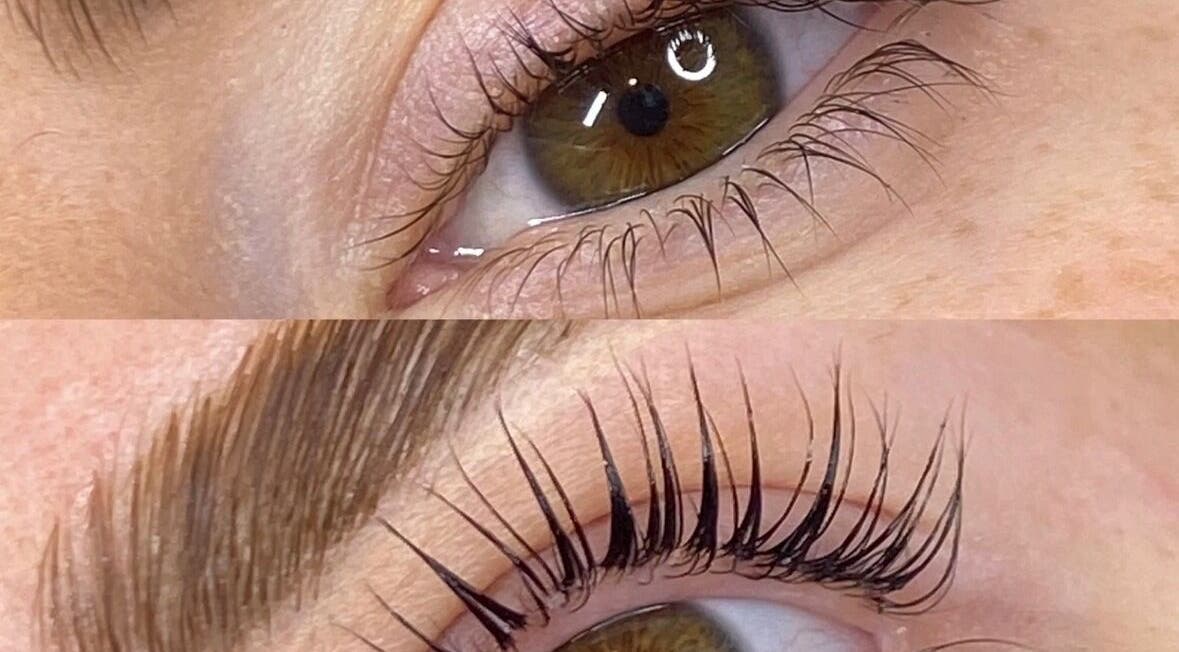 Lash lift transformation at Azizah Esthetics, Melbourne, Victoria, AU, showcasing expertly lifted lashes.