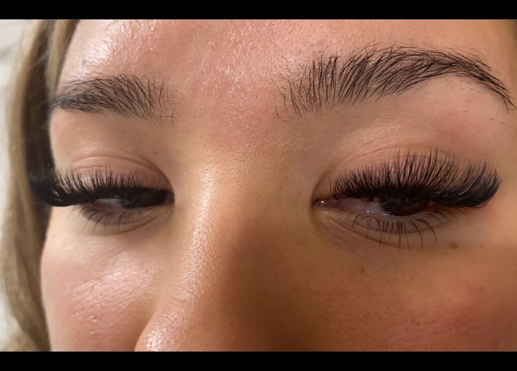 Close-up of luxurious eyelash extensions from Lash Life llc., Delavan, Wisconsin, US.