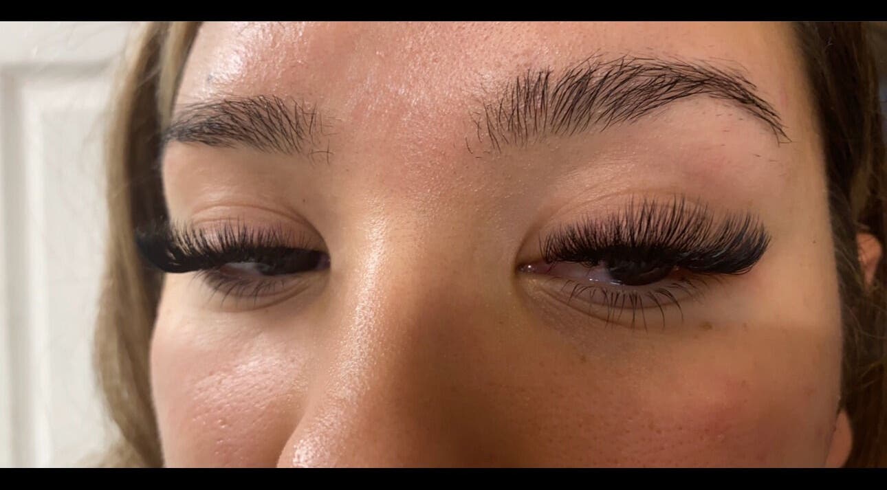 Close-up of luxurious eyelash extensions from Lash Life llc., Delavan, Wisconsin, US.