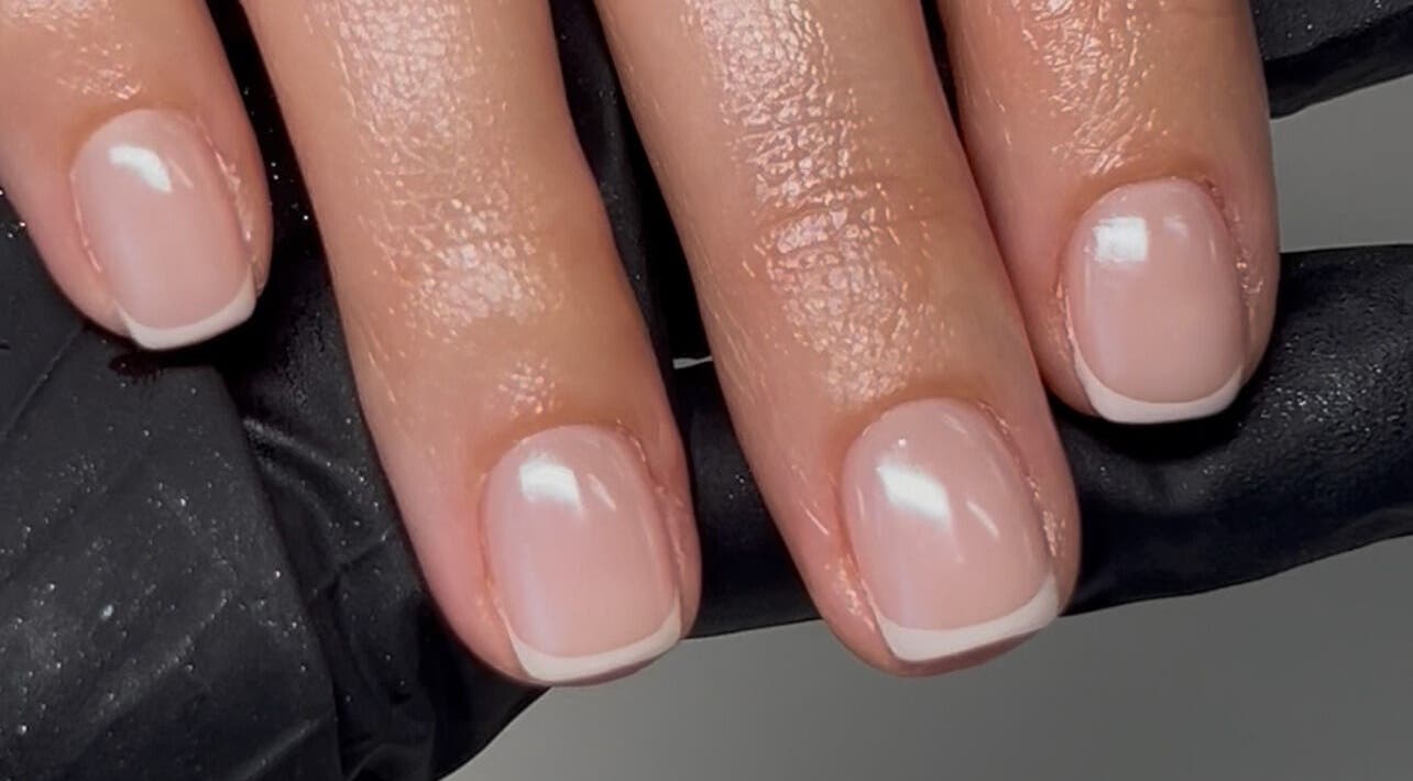 Chic French manicure at Nail Haven By Chloe, Melbourne, Victoria, AU. Perfectly polished and styled nails.