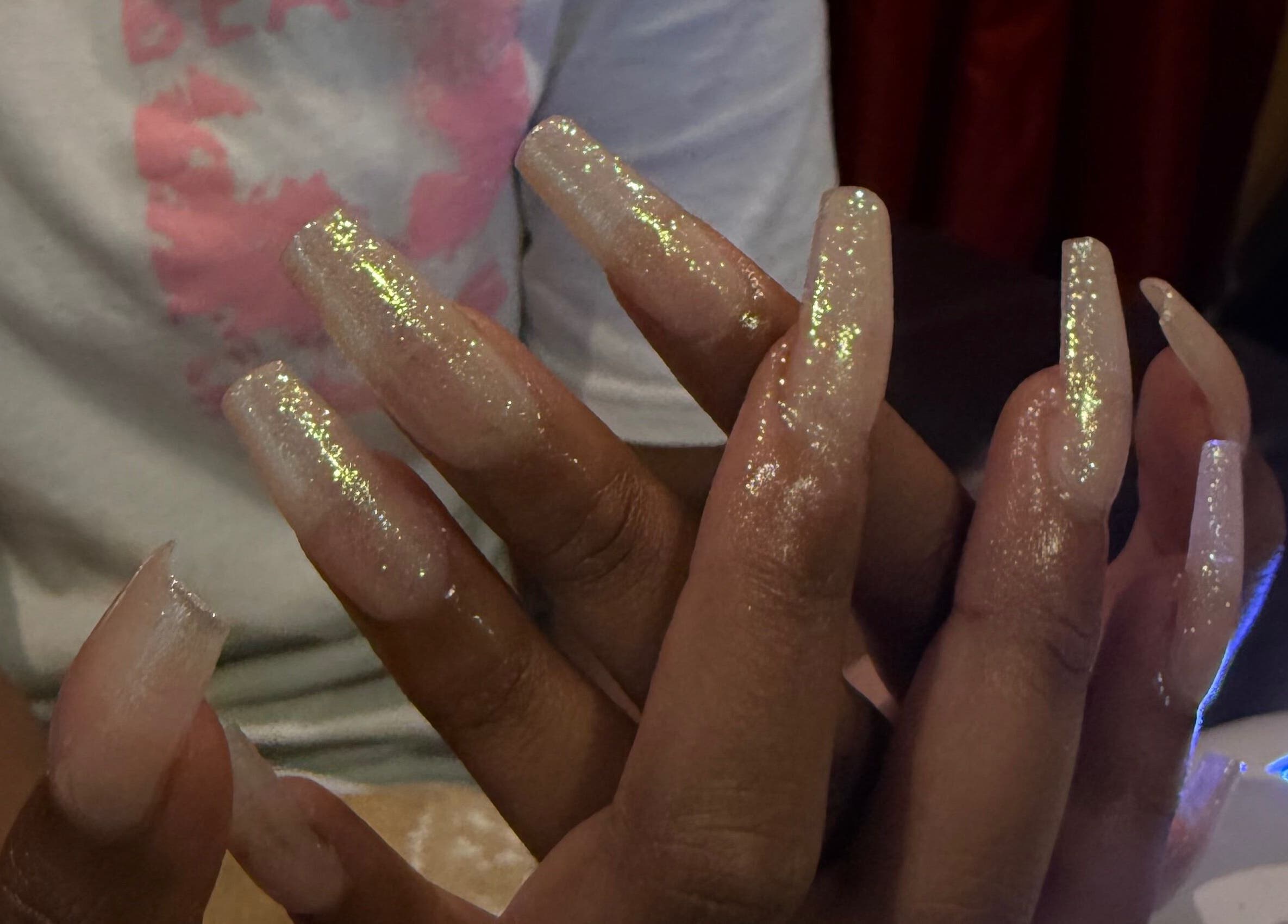 Elegant glitter nails by Lashed By Daé in Cape Town, Western Cape, ZA showcasing perfect nail art.