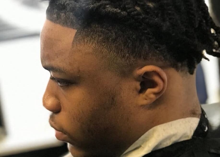 Close-up of a stylish haircut at SoloCutz, Bowie, Maryland, US, showcasing expert grooming.