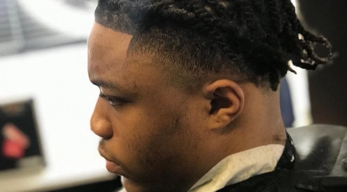 Close-up of a fresh fade haircut at SoloCutz, Bowie, Maryland, US, showcasing precision and style.