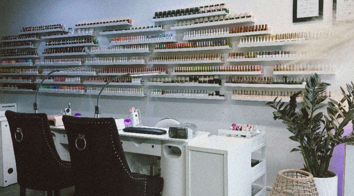 Nail polish display at StudioBeauty nails spa salon, Porirua, Wellington Region, NZ.
