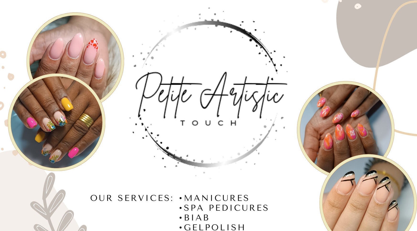 Unique manicures at Petite Artistic Touch, Wanica, Wanica, SR showcasing nail art and design variety.