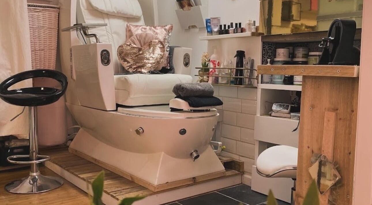 Elegant pedicure chair setup at Beauty By Payton, Sunderland, England, GB, featuring relaxing ambiance.