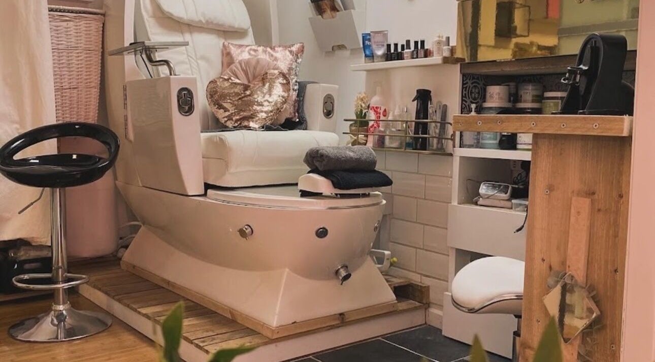 Elegant pedicure chair setup at Beauty By Payton, Sunderland, England, GB, featuring relaxing ambiance.
