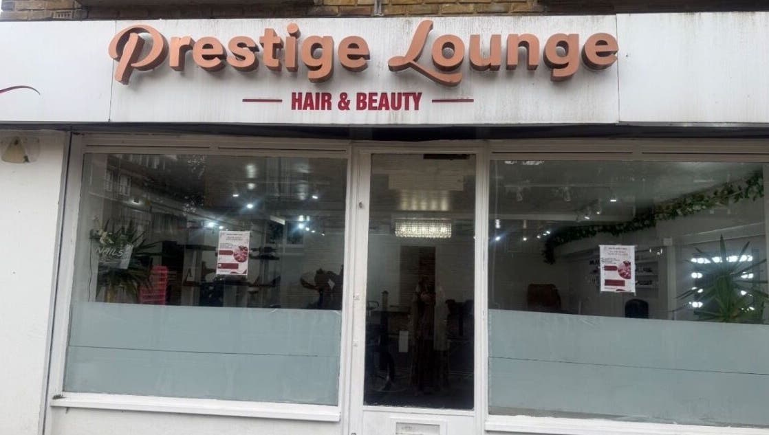 Front view of NailsbyHarman at Prestige Lounge in London, England, GB.