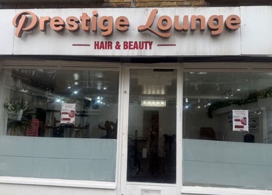 Front view of NailsbyHarman at Prestige Lounge in London, England, GB.