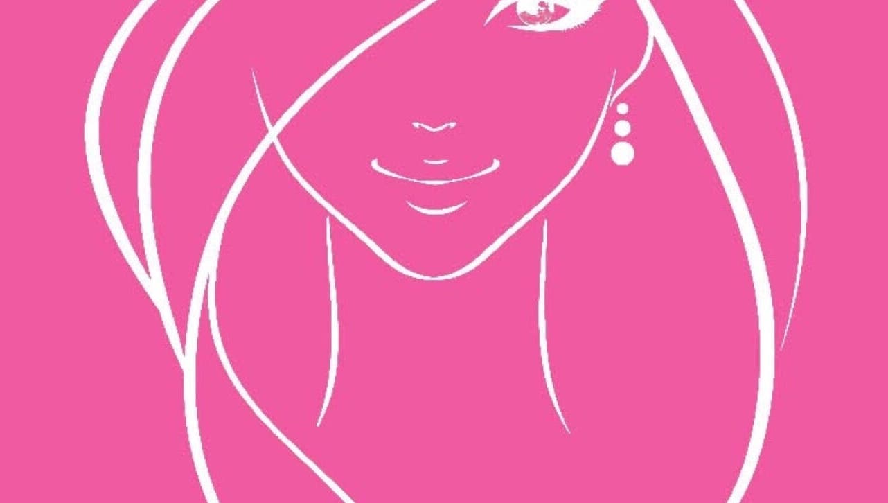 Stylized feminine silhouette logo for Kebella Beauty Bath Street, Glasgow, Scotland, GB.