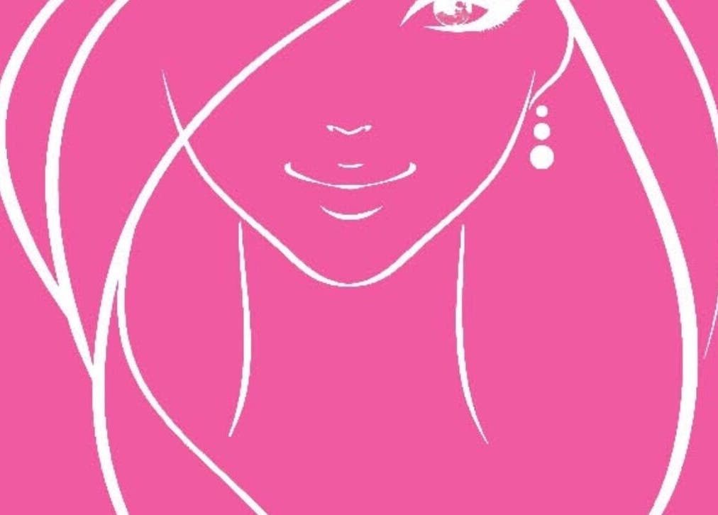 Stylized feminine silhouette logo for Kebella Beauty Bath Street, Glasgow, Scotland, GB.