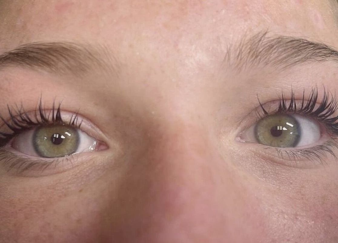 Close-up of expertly styled lashes at Vip Nail Spa Columbia MD, Columbia, Maryland, US.