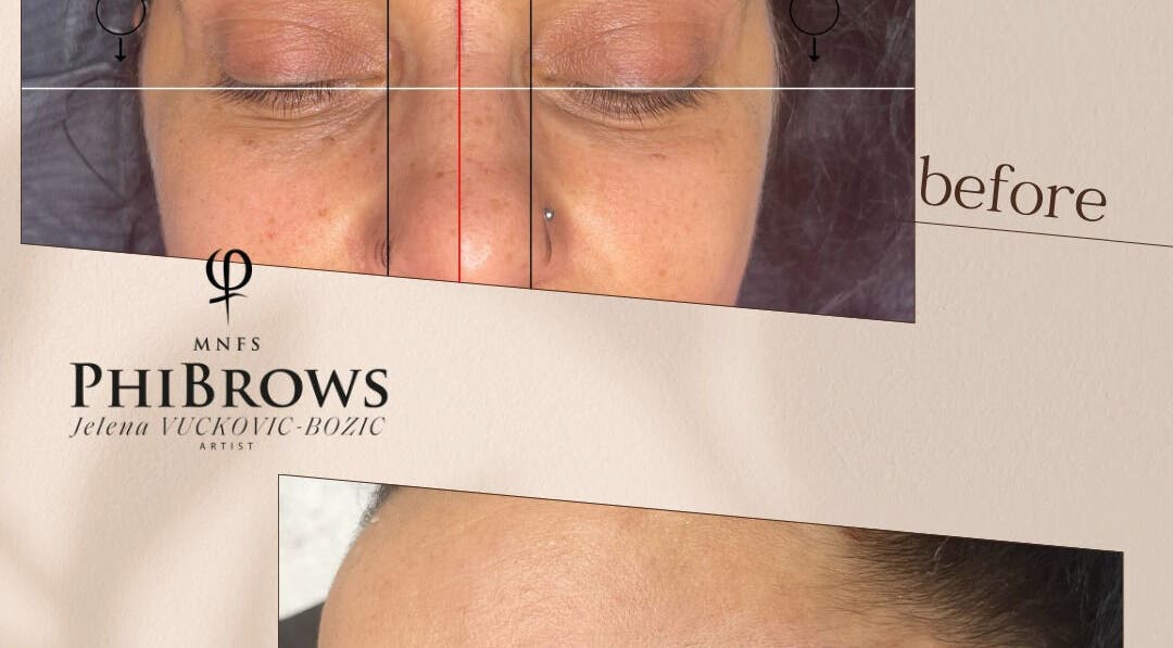PhiBrows microblading before and after at Rue de la Dôle 19, 1203 Genève, Genève, CH.