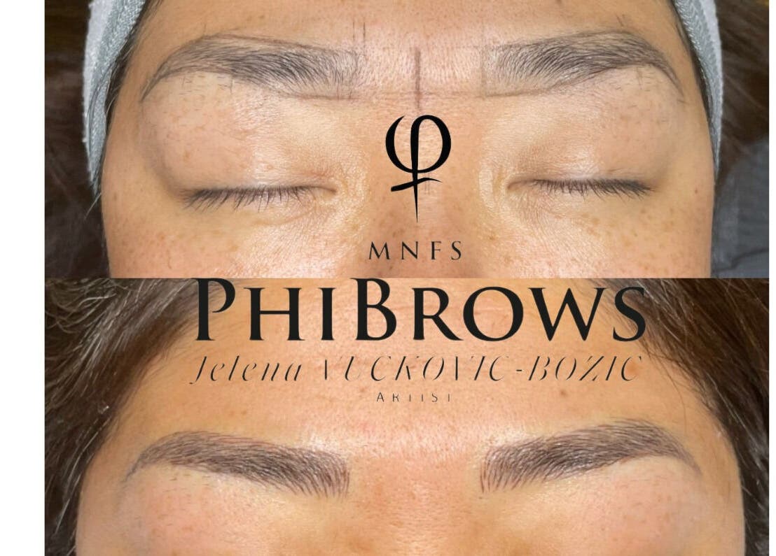 Eyebrow transformation at JVB Beauty & The Brows, Genève, Genève, CH, showcasing expert enhancement.