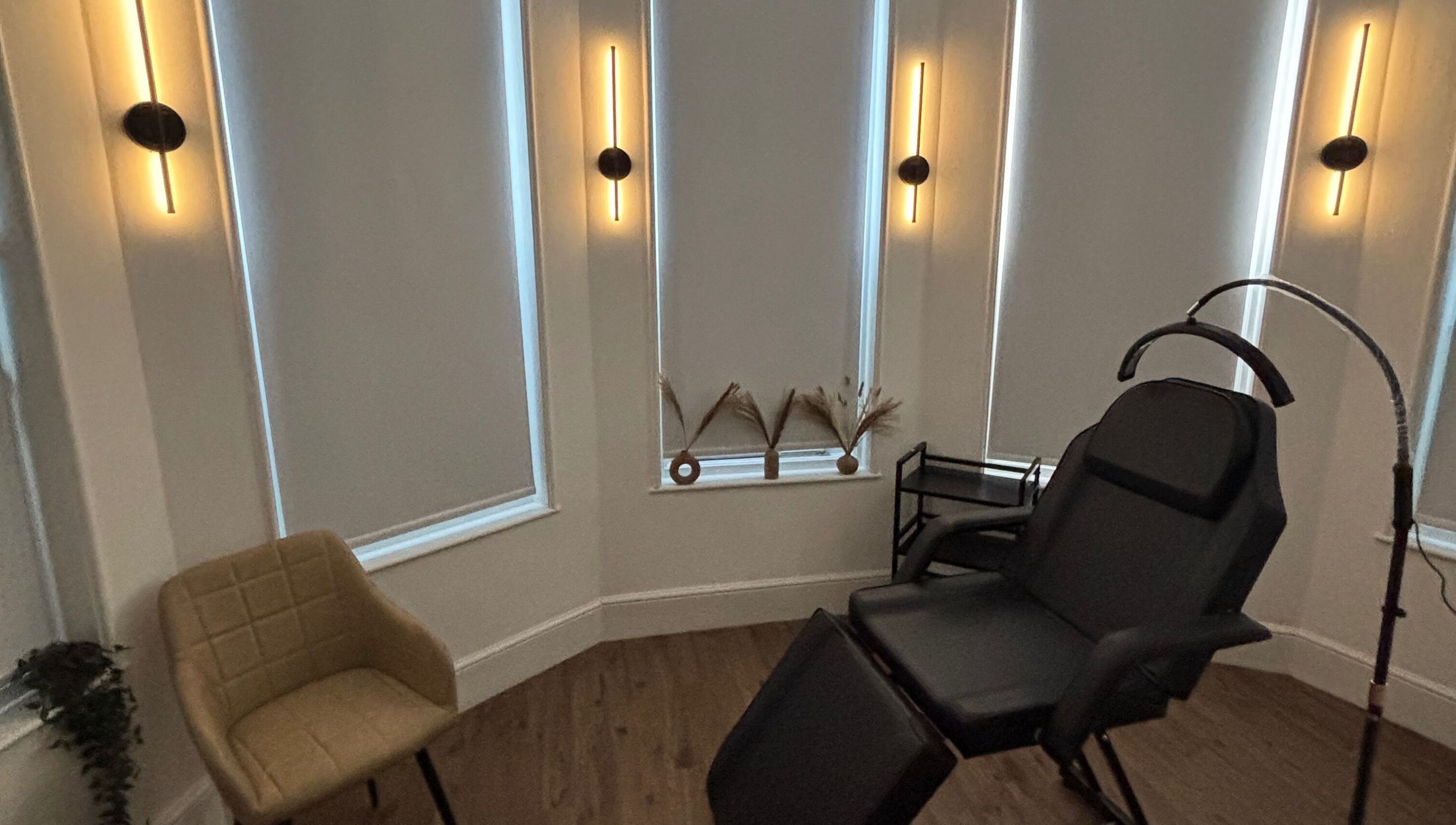 Relaxing therapy room at Apricity Healthcare in Bristol, England, GB, featuring a comfortable recliner chair.