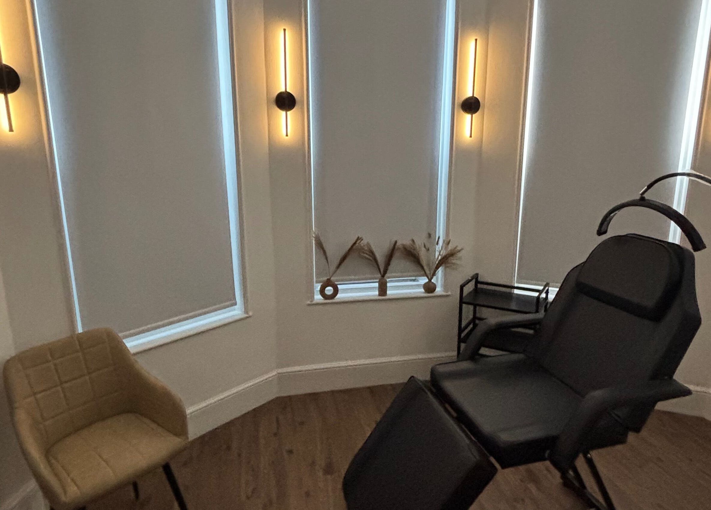 Relaxing therapy room at Apricity Healthcare in Bristol, England, GB, featuring a comfortable recliner chair.