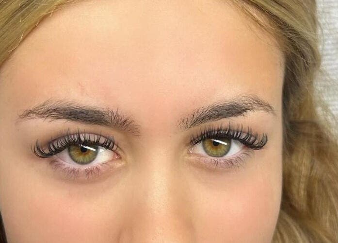 Close-up of gorgeous lash extensions at Lash Zone, Narellan Vale, New South Wales, AU showcasing stunning detail.