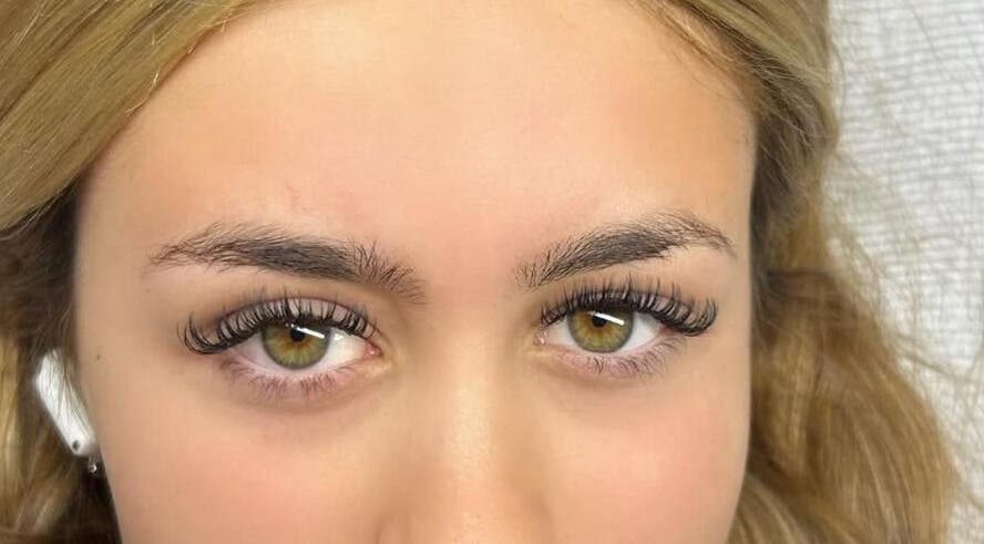 Close-up of gorgeous lash extensions at Lash Zone, Narellan Vale, New South Wales, AU showcasing stunning detail.