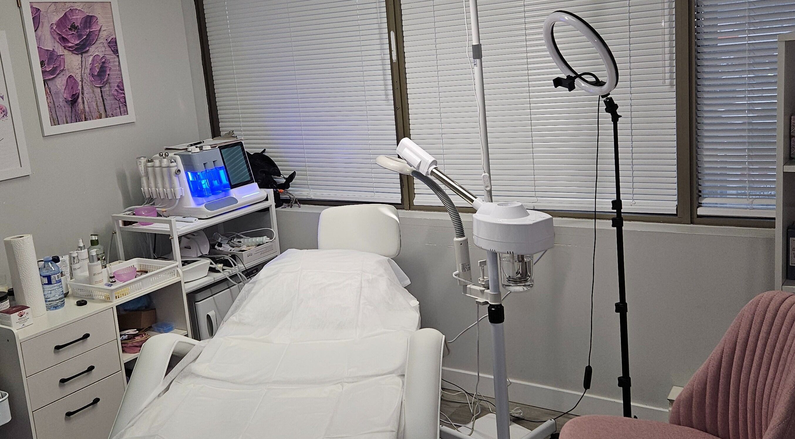 Relaxing treatment room at Harmonie KE - Kristine Hovhannisyan, Laval, Québec, CA with modern equipment.