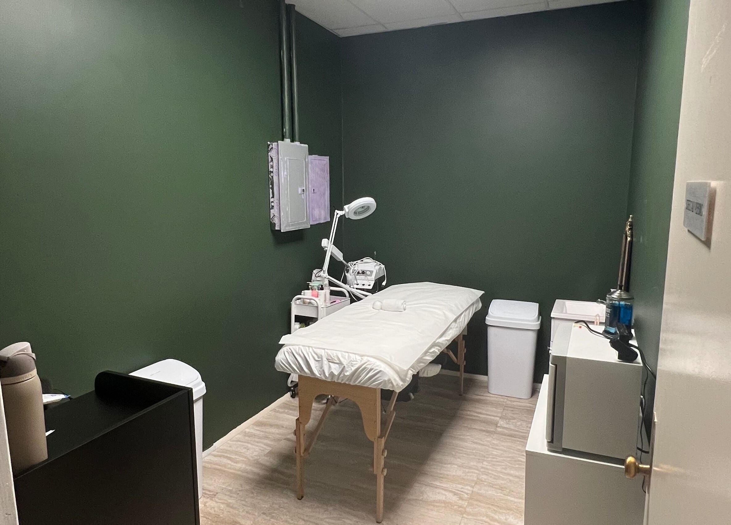 Soothing treatment room at Esthetically Pleasing, Birdsboro, Pennsylvania, US.