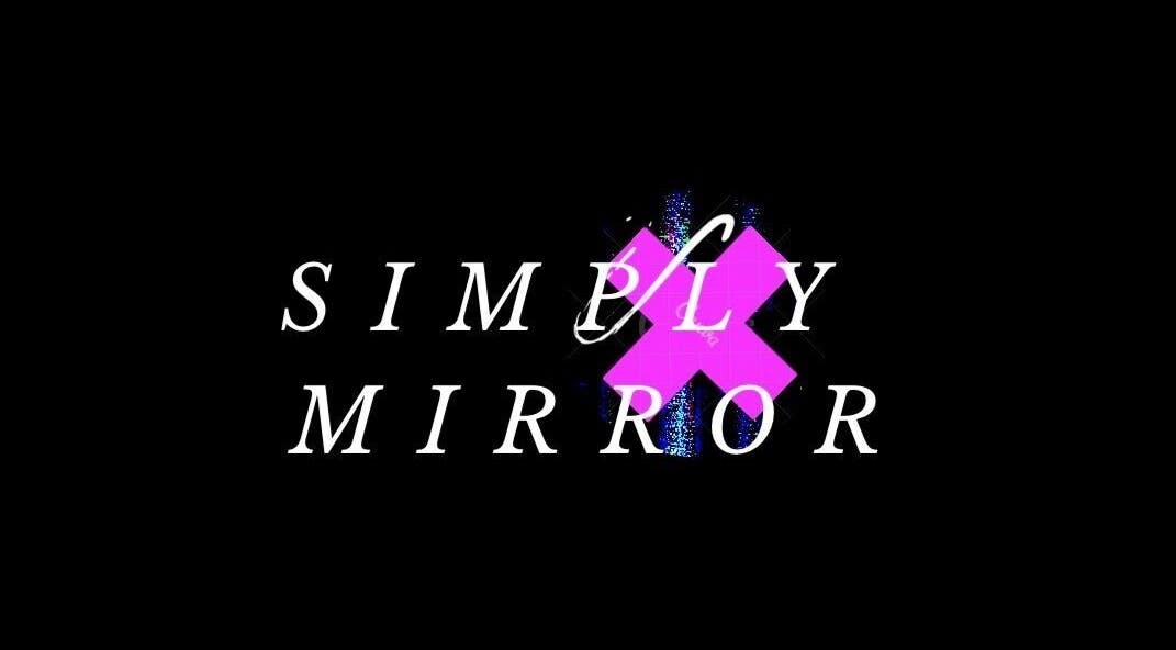 Simply Mirror Beauty Studio logo in Benoni, Gauteng, ZA with stylish text and vibrant pink X design.