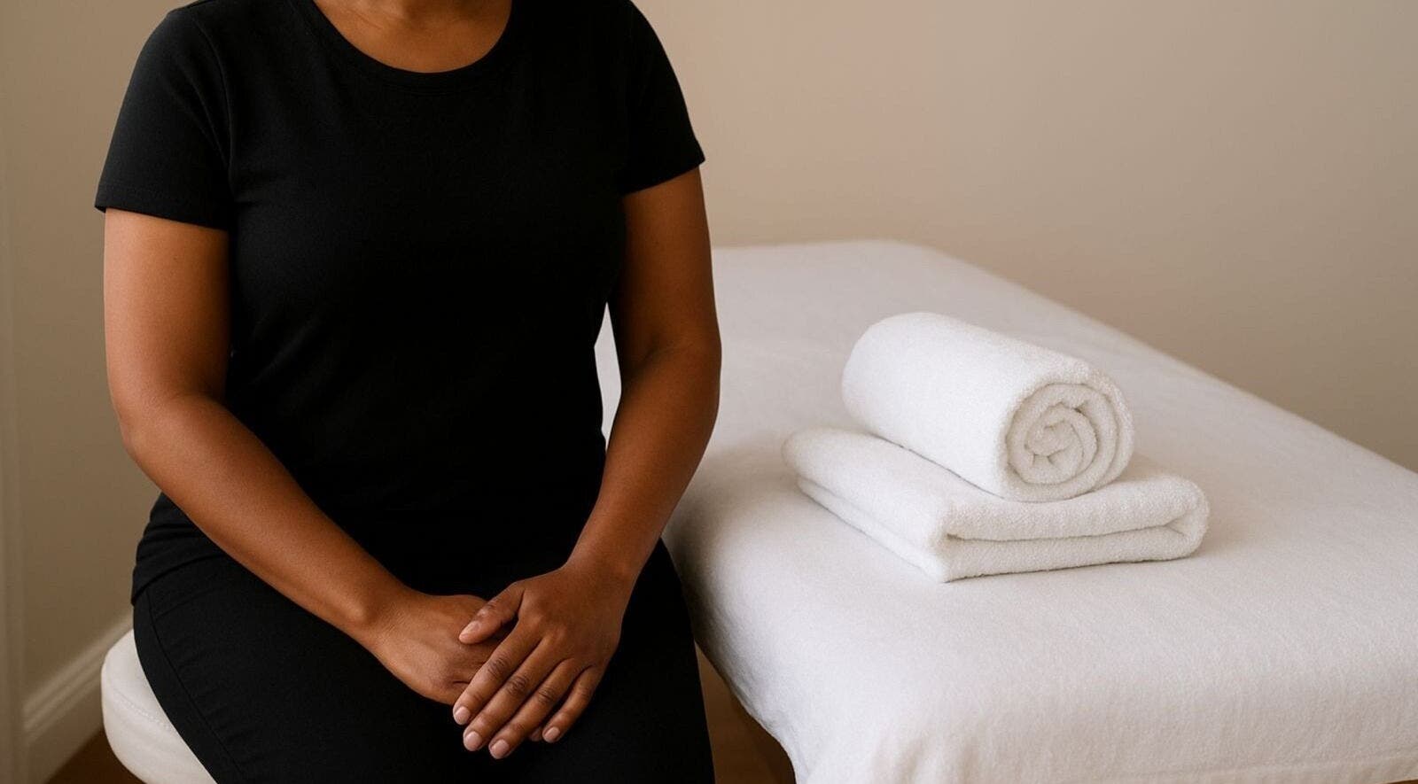 Relaxing massage setup at Deep Relief Mobile Massage, Cape Town, Western Cape, ZA with rolled towels.