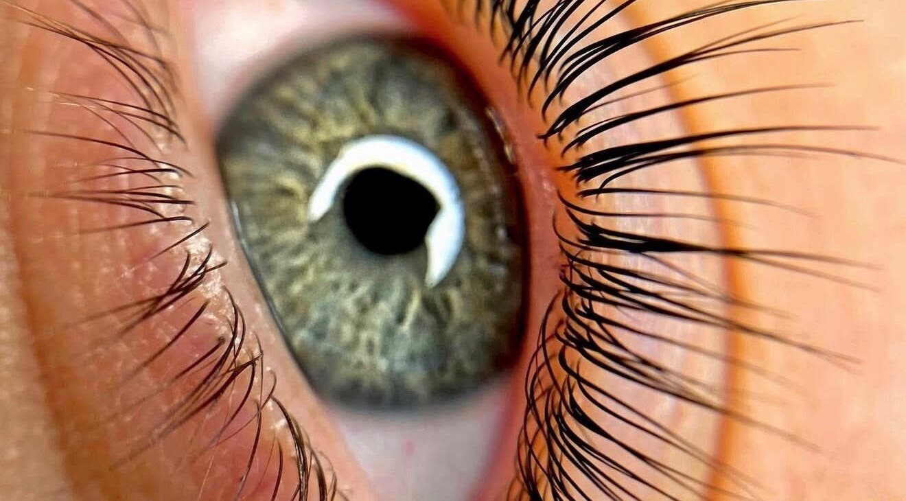 Close-up of elegant eyelash extensions by Beauty by Yulia in Cwmbran, Wales, GB.