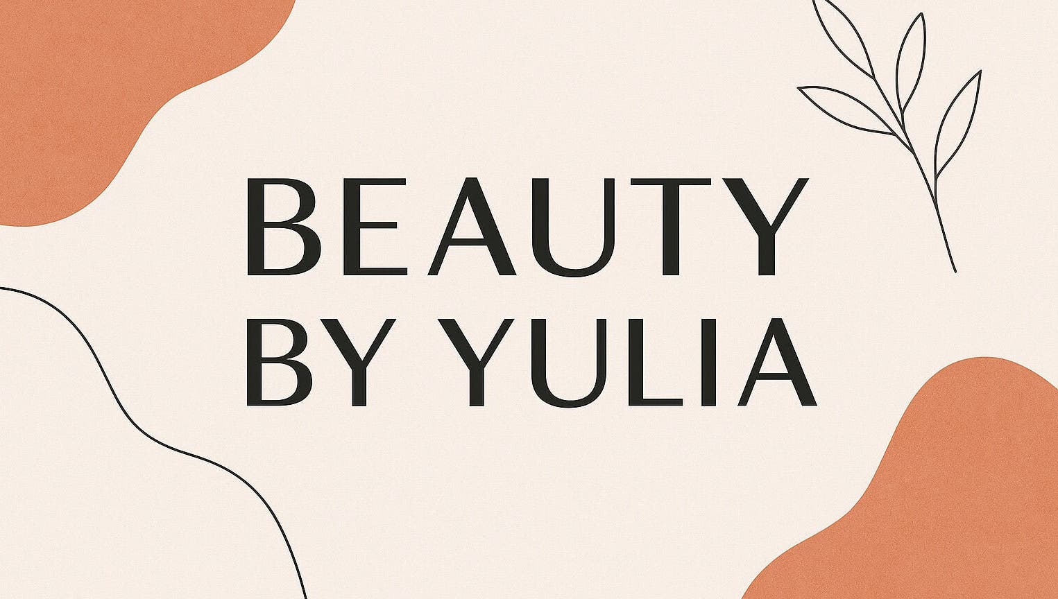 Beauty by Yulia logo with abstract design, Cwmbran, Wales, GB.