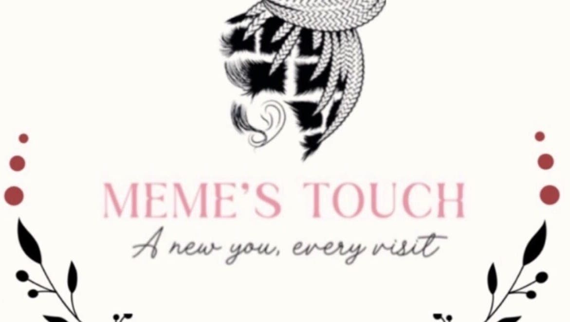 Logo of Meme's Touch beauty salon in Flagstone, Queensland, AU with elegant floral design.