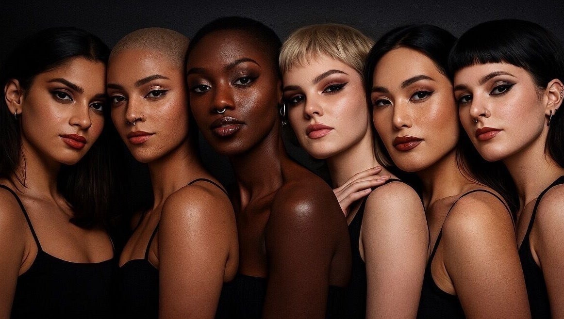 Group of diverse women showcasing beauty at Haus of Ninnah, Leicester, England, GB.